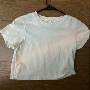 plain white cropped top